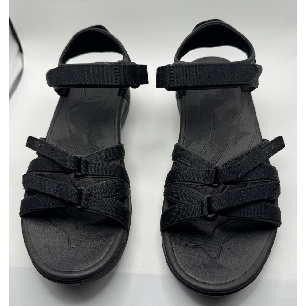 Teva Sandals Size 10 Women's Black TIRRA Adjustable AnatomicFootbed